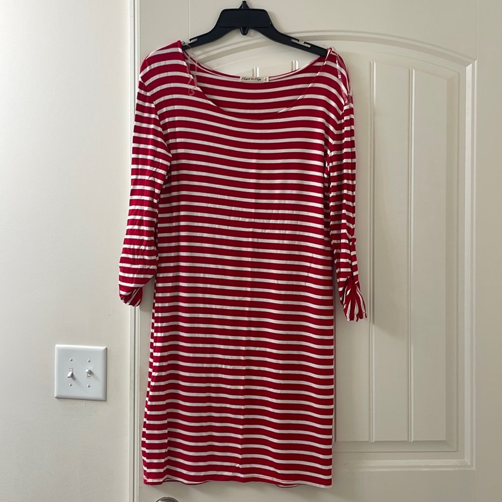 NWOT Heart & Hips Striped Dress